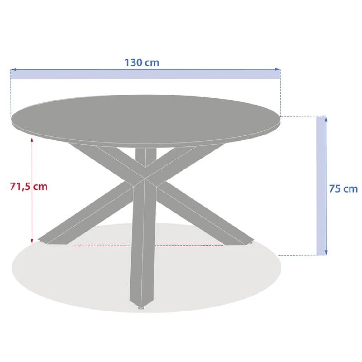 Table de jardin ronde ORYON Vert laurier