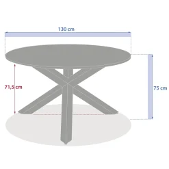 Table de jardin ronde ORYON Vert laurier