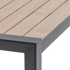 Table de jardin ÉVASION Effet bois Honey & Graphite
