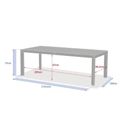 Table de jardin ÉVASION Effet bois Honey & Graphite