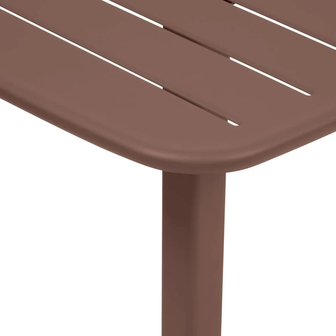 Table haute de jardin carrée ALEGORIA Acajou