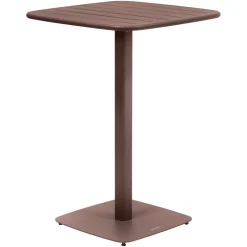 Table haute de jardin carrée ALEGORIA Acajou