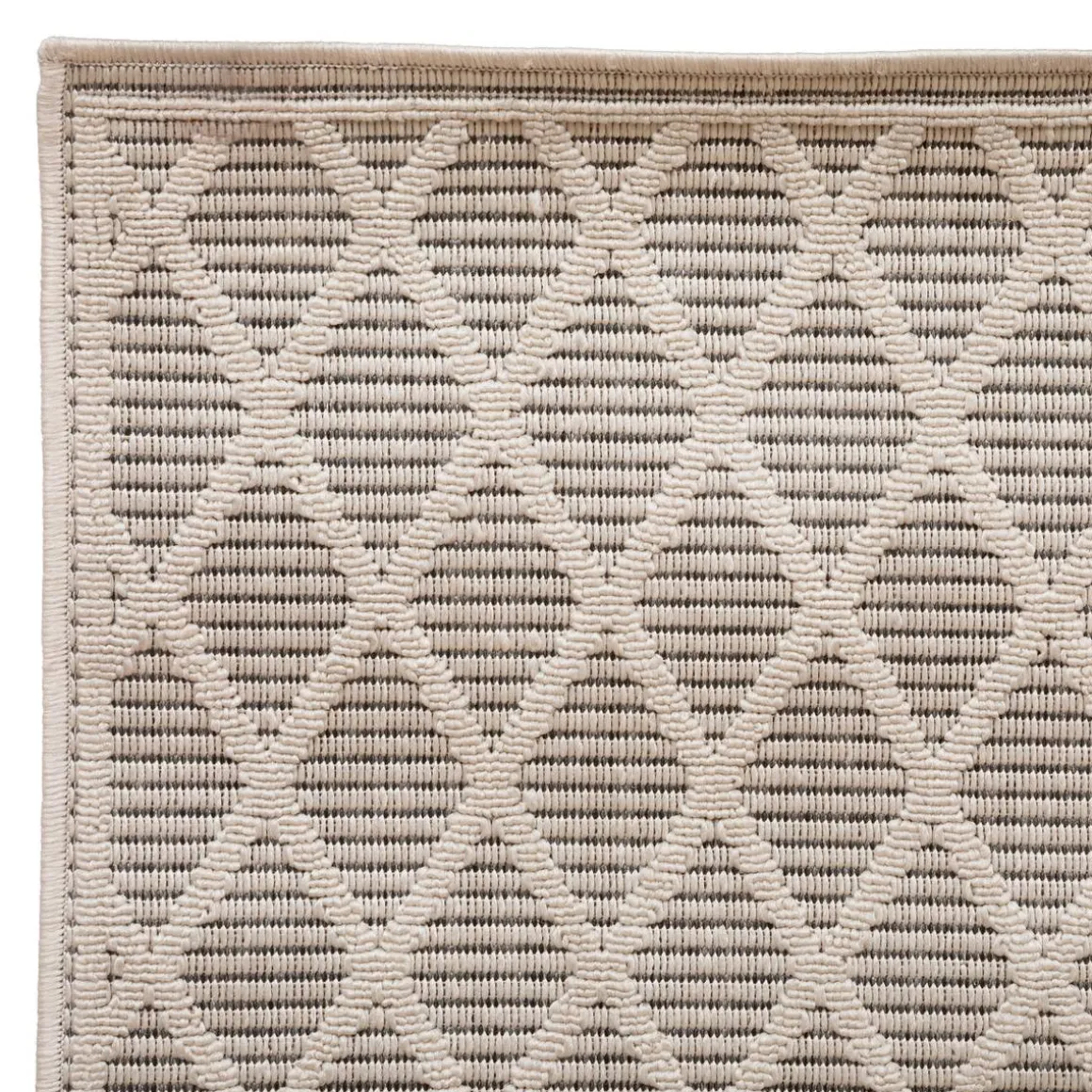 Tapis d'extérieur et d'intérieur GRAY Motifs losange Gris