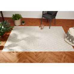 Tapis d'extérieur et d'intérieur GRAY Motifs losange Gris