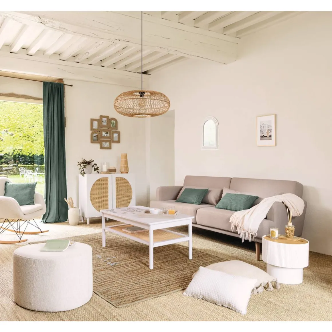 Tapis d'extérieur LUKA effet naturel