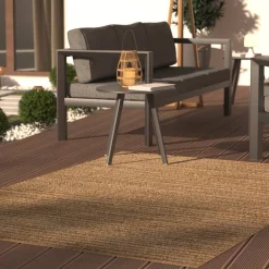 Tapis d'extérieur LUKA effet naturel