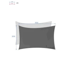 Voile d'ombrage rectangulaire CURACAO Émeraude