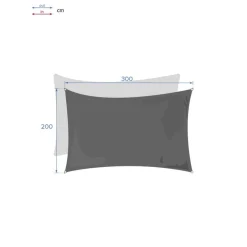 Voile d'ombrage rectangulaire CURACAO Émeraude