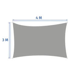 Voile d'ombrage rectangulaire ELYORA Blé
