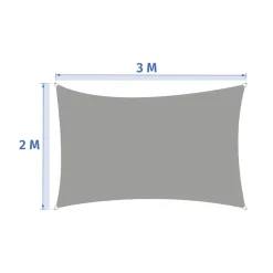 Voile d'ombrage rectangulaire ELYORA Café
