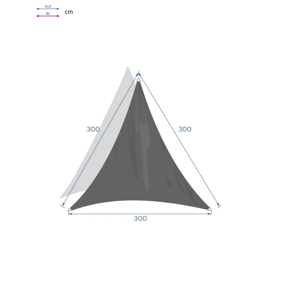 Voile d'ombrage triangulaire CURACAO Émeraude