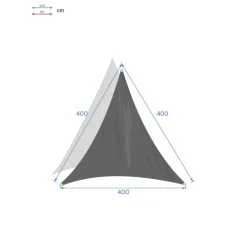 Voile d'ombrage triangulaire CURACAO Ardoise