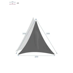 Voile d'ombrage triangulaire CURACAO Ardoise
