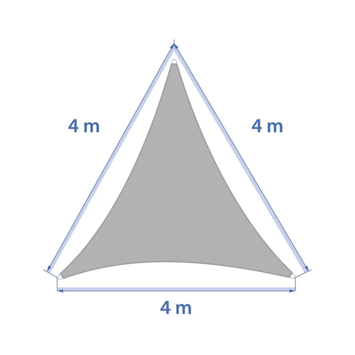 Voile d'ombrage triangulaire ELYORA Café