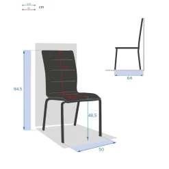 Chaise de jardin empilable DIESE Perle & Blanc