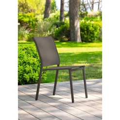 Chaise de jardin empilable ESSENTIA Wengé & Tonka