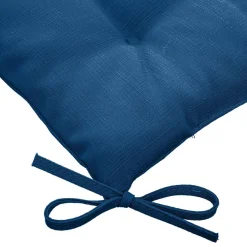 Galette de chaise carrée 4 points KORAI Bleu indigo