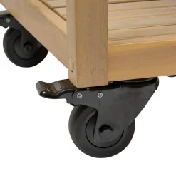 Module à roulettes avec étagères pour cuisine d'été LODGIA Beige