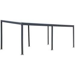 Pergola AVILA Graphite avec 1 kit de rideaux