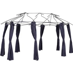 Rideaux pour tonnelle MALDIVES Ardoise