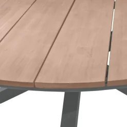 Table de jardin ronde ORIENGO Acacia & Graphite