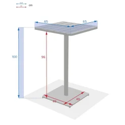 Table haute de jardin PHUKET Ambre