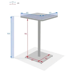 Table haute de jardin PHUKET Ambre